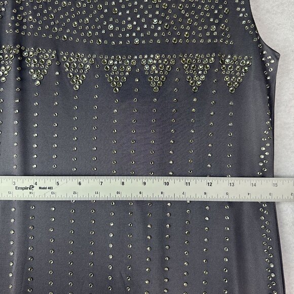 BCBGMaxazria Agate Lyris Beaded Sleeveless Mini Cocktail Dress Gray Size S NWT - Picture 13 of 14